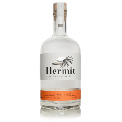 Hermit Dutch Coastal Gin – Premium gin met botanicals en gezuiverd Oosterscheldewater, perfect voor luxe pairing met oesters van De Oester Boetiek